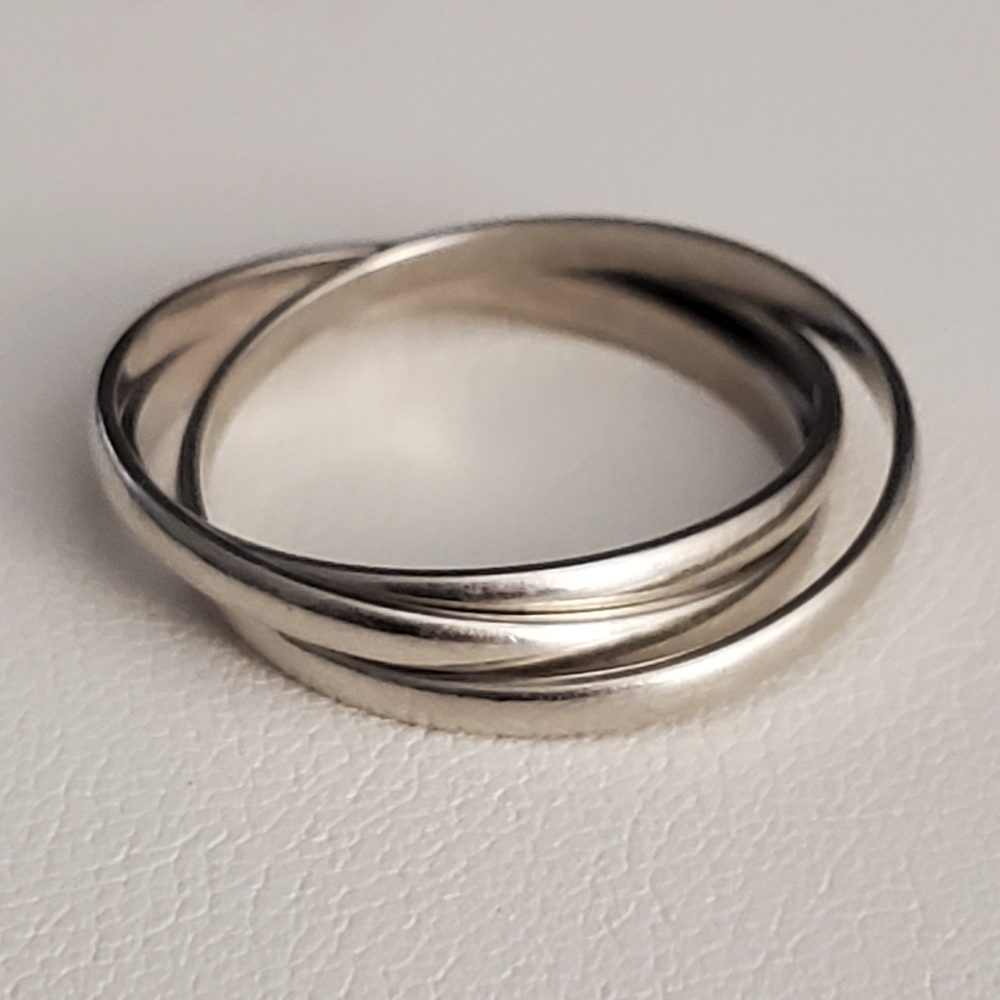 Sterling Silver Three Interlocking Rings